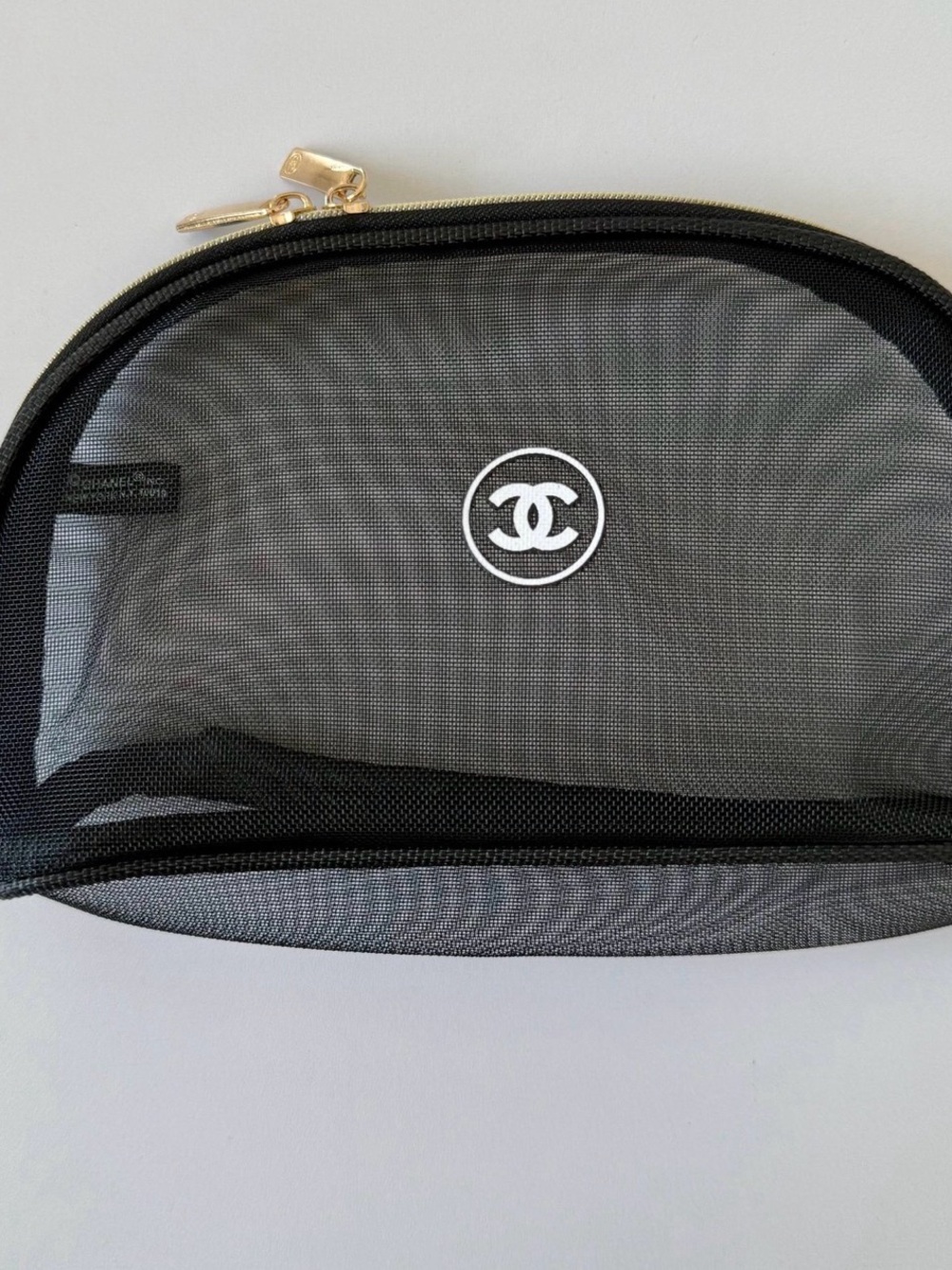 CHANEL Black Mesh Cosmetic Bag - Picture 3 of 3